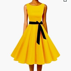 Yellow Retro Iconic Style Dress